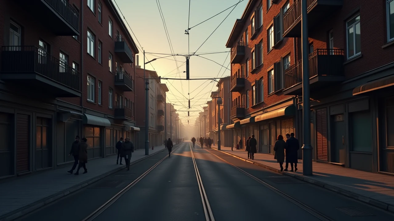 Konzeptkunst einer mitteleuropäischen Straße