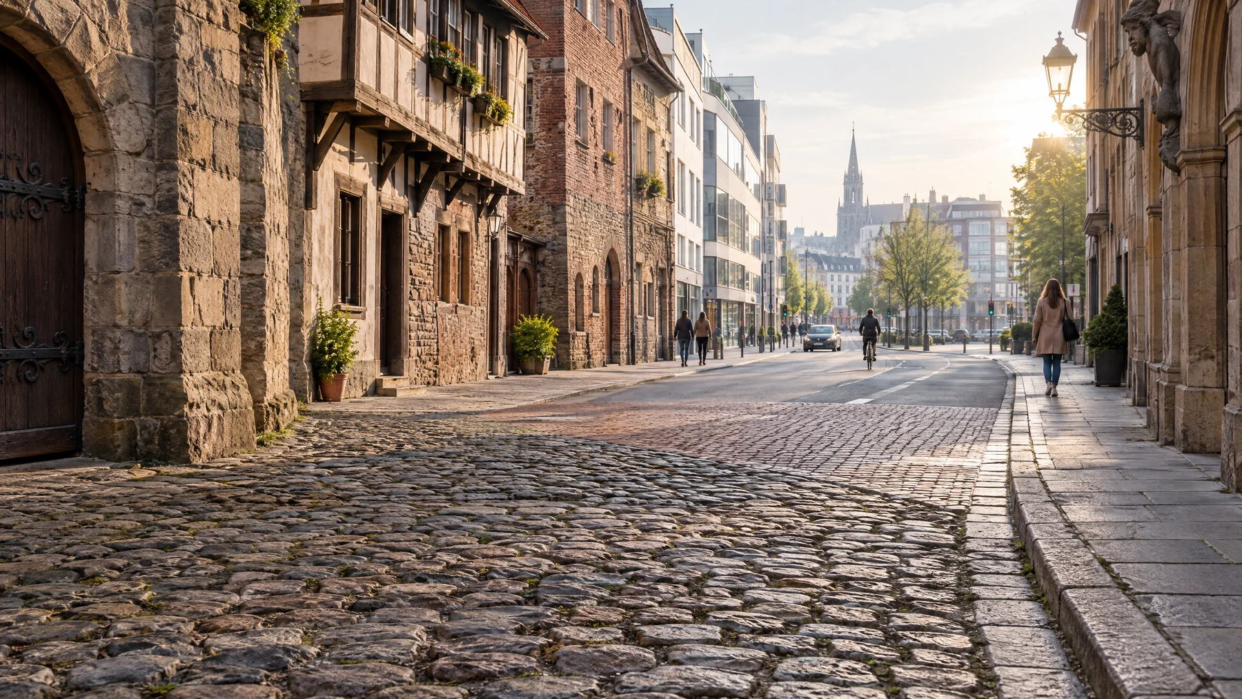 Konzeptionelle historische Straßenszene